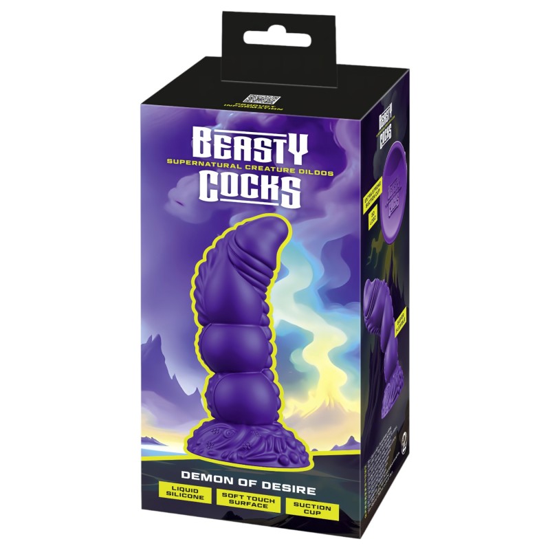 Beasty Cocks Demon of Desire - démon dildó (lila) 100102 termék bemutató kép