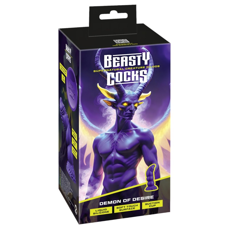 Beasty Cocks Demon of Desire - démon dildó (lila) 100103 termék bemutató kép