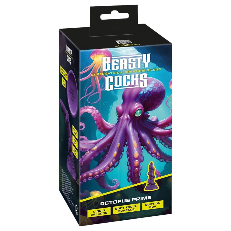 Beasty Cocks Octopus Prime - polip dildó (lila) 99884 termék bemutató kép