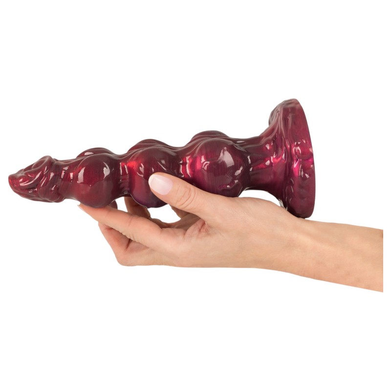 Beasty Cocks - Werewolf Willie dildó tapadókoronggal - bordó (21 cm) 148181 termék bemutató kép