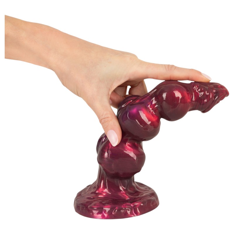 Beasty Cocks - Werewolf Willie dildó tapadókoronggal - bordó (21 cm) 148182 termék bemutató kép