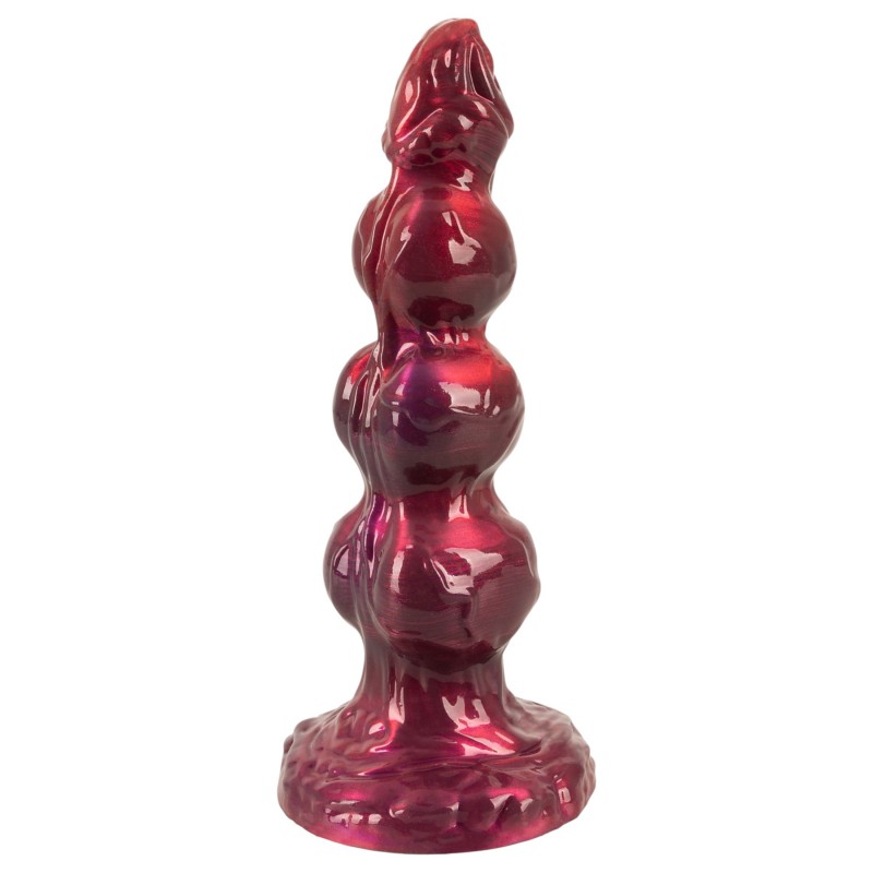 Beasty Cocks - Werewolf Willie dildó tapadókoronggal - bordó (21 cm) 145260 termék bemutató kép