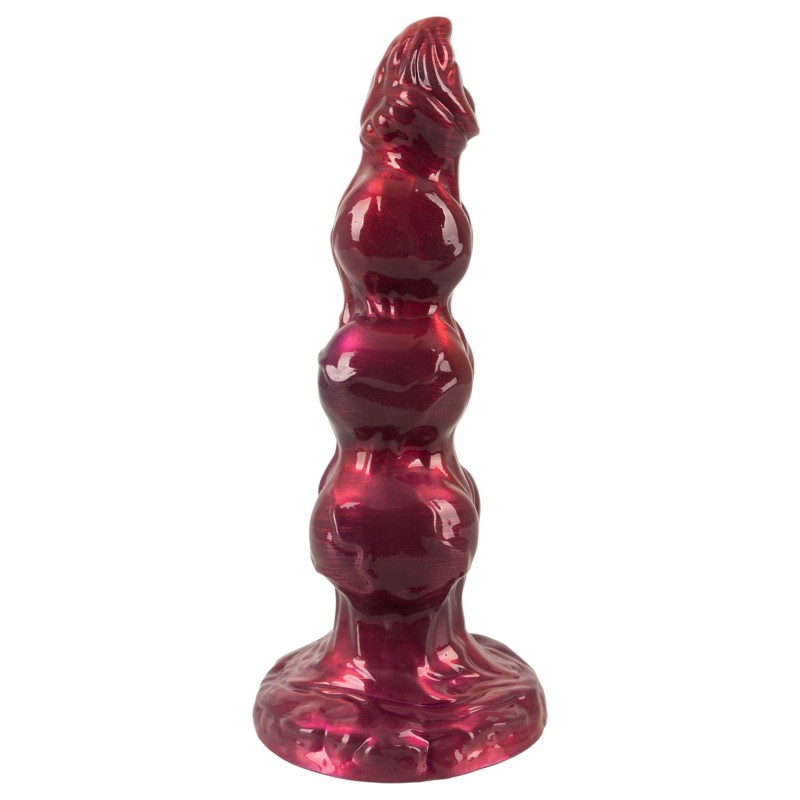 Beasty Cocks - Werewolf Willie dildó tapadókoronggal - bordó (21 cm) 145035 termék bemutató kép
