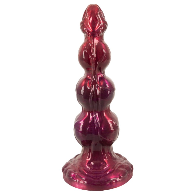Beasty Cocks - Werewolf Willie dildó tapadókoronggal - bordó (21 cm) 145037 termék bemutató kép