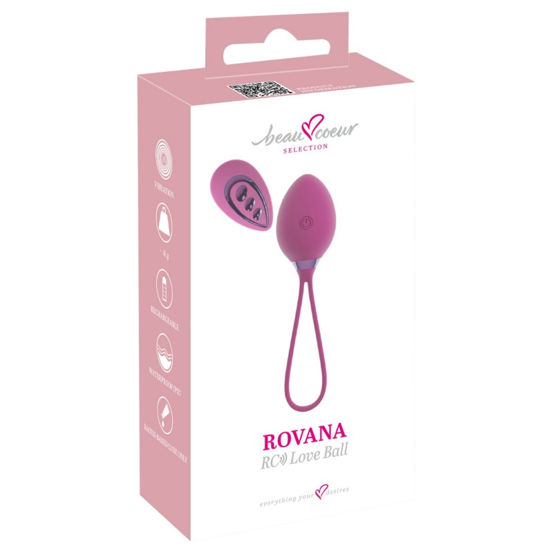 Beau Coeur Rovana - hordható rádiós vibrációs tojás (lila) 150919 termék bemutató kép