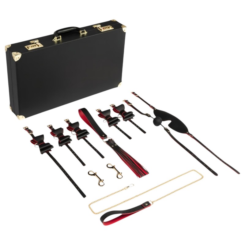 Bedroom Fantasies - 11 részes BDSM bőrönd, szexjáték tároló (fekete) 156397 termék bemutató kép