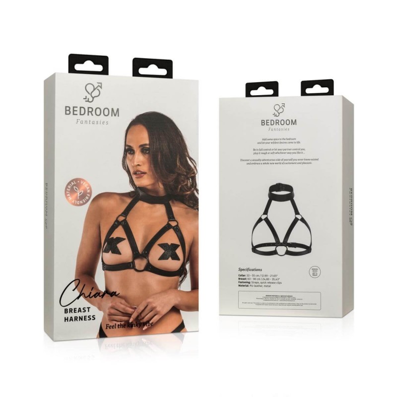 Bedroom Fantasies Chiara - testhám felső (fekete) - S-XL 83031 termék bemutató kép