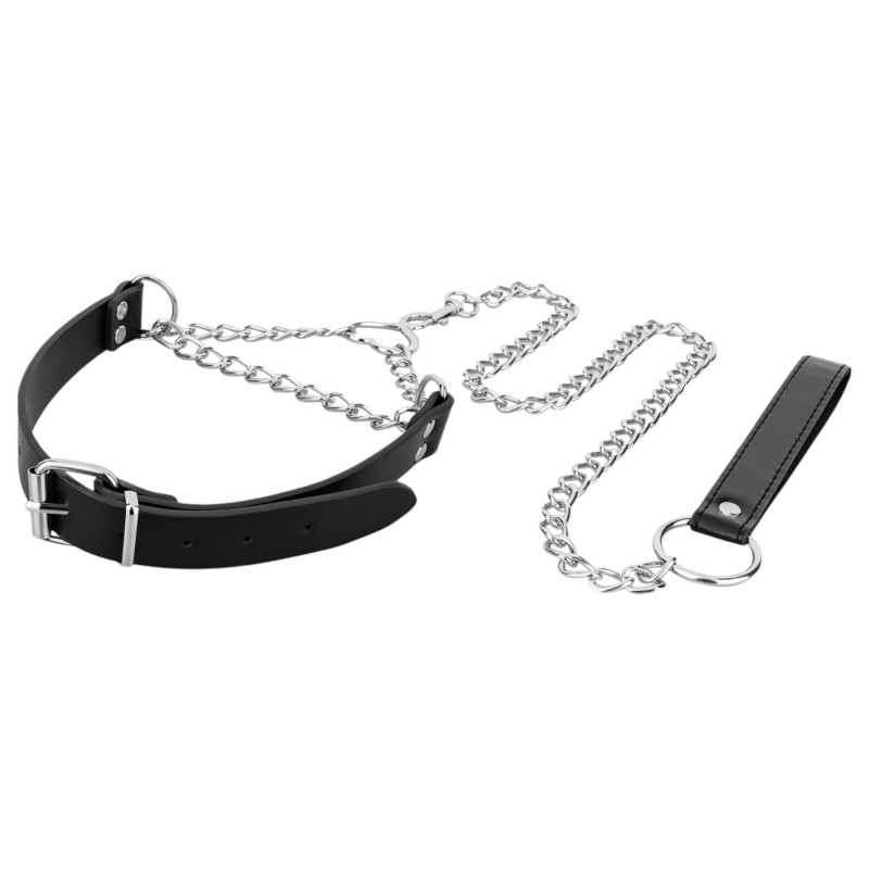 Bedroom Fantasies - nyakörv pórázzal, bondage szett (fekete) 163554 termék bemutató kép