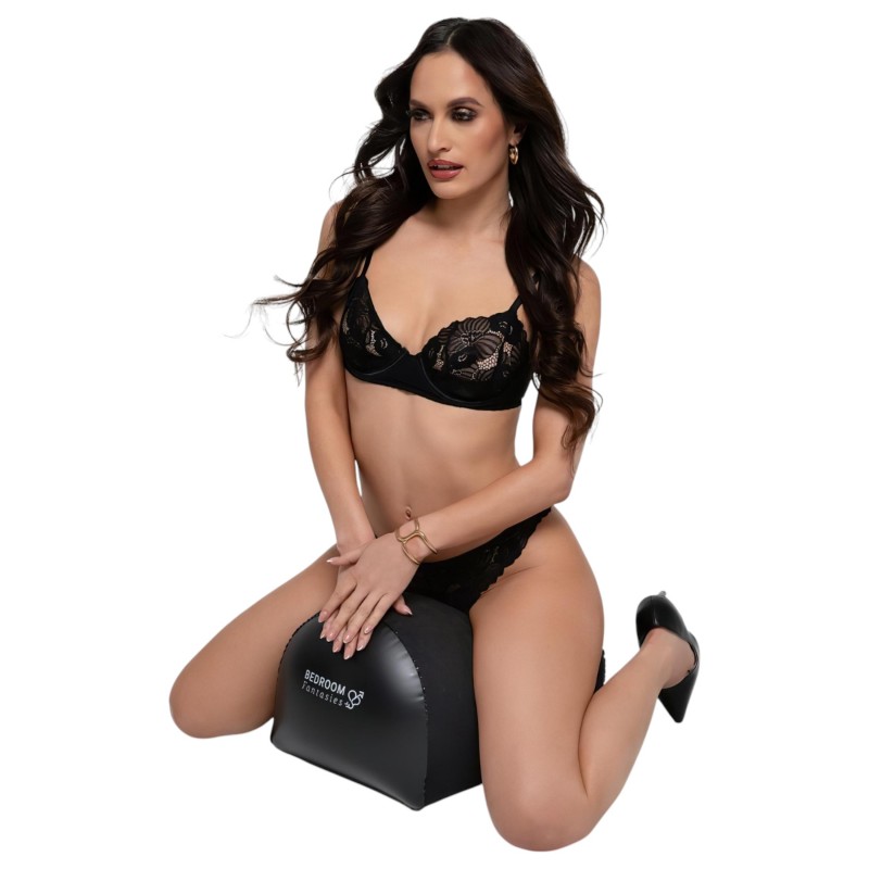 Bedroom Fantasies - felfújható szexpárna, vibrátor tartóval (fekete) 116048 termék bemutató kép