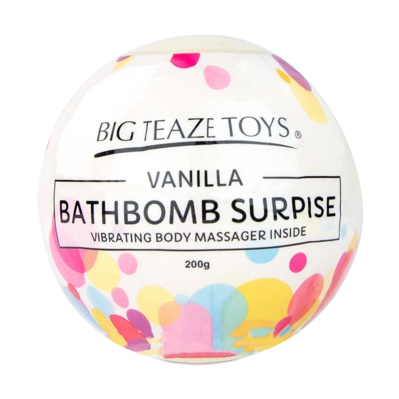 Big Teaze Toys - fürdőbombába rejtett minivibrátor (vanília) 33839 termék bemutató kép