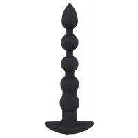 Black Velvet - akkus 5 gyöngyös anál vibrátor (fekete) 26634 termék bemutató kép