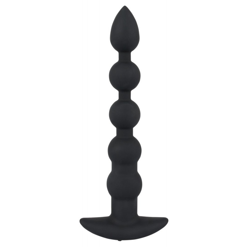 Black Velvet - akkus 5 gyöngyös anál vibrátor (fekete) 26634 termék bemutató kép