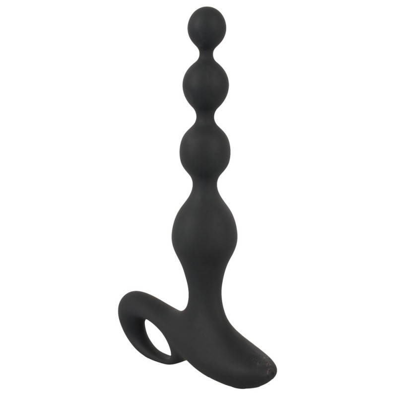Black Velvets - gyöngyös anál vibrátor (fekete) 44802 termék bemutató kép