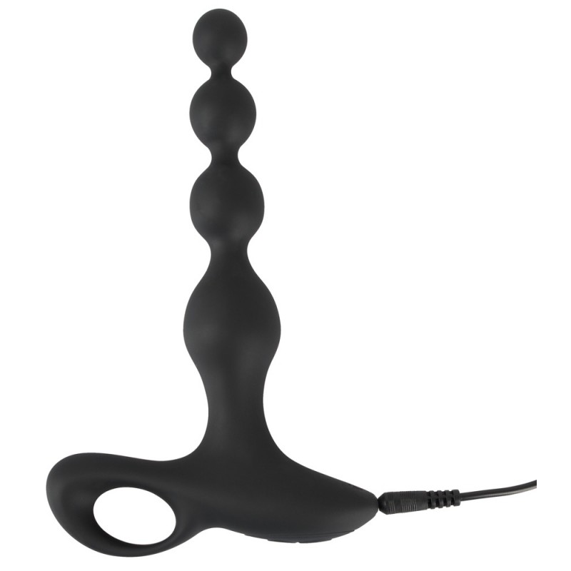 Black Velvet - akkus, vízálló, gyöngyös anál vibrátor (fekete) 44811 termék bemutató kép