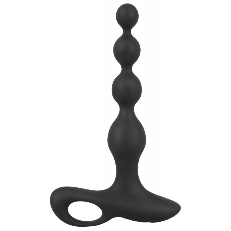 Black Velvet - akkus, vízálló, gyöngyös anál vibrátor (fekete) 44805 termék bemutató kép