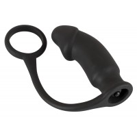 Black Velvet análvibrátor péniszgyűrűvel (fekete) 8015 termék bemutató kép