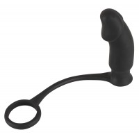 Black Velvet análvibrátor péniszgyűrűvel (fekete) 8018 termék bemutató kép