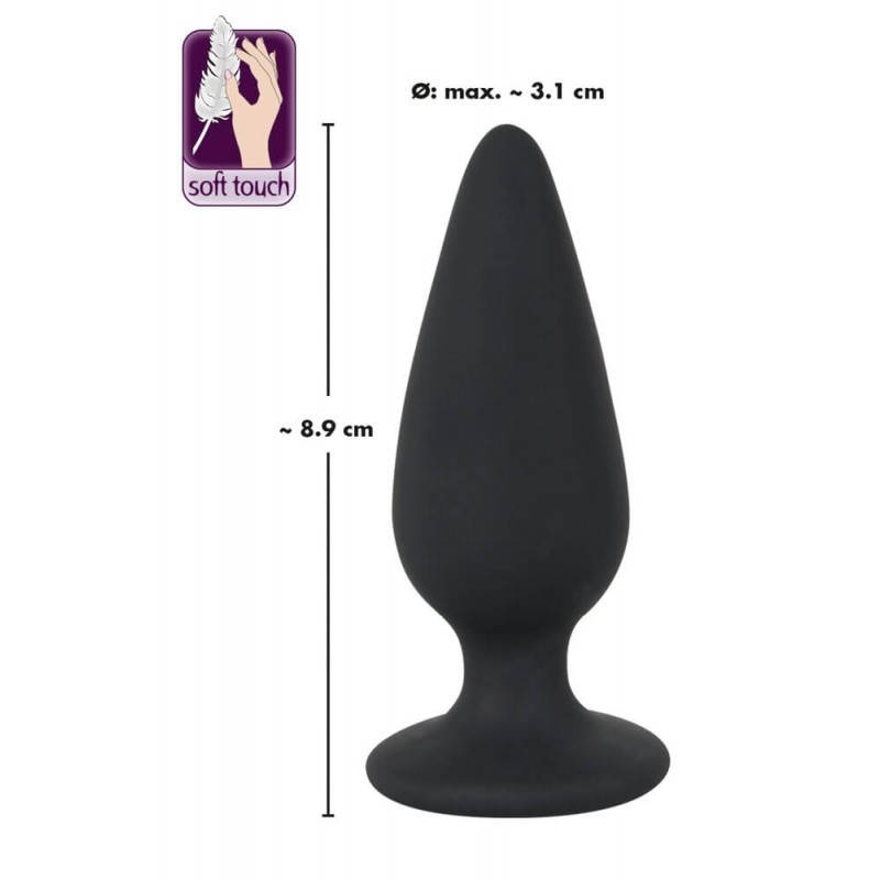 Black Velvets Heavy - 75g-os anál plug (fekete) 23440 termék bemutató kép