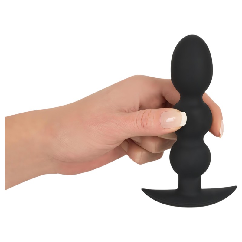Black Velvets Heavy - 145 g-os gömbös anál plug (fekete) 137214 termék bemutató kép