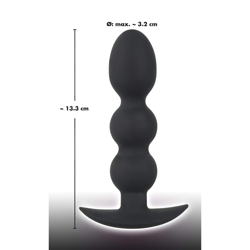Black Velvets Heavy - 145 g-os gömbös anál plug (fekete) 137216 termék bemutató kép