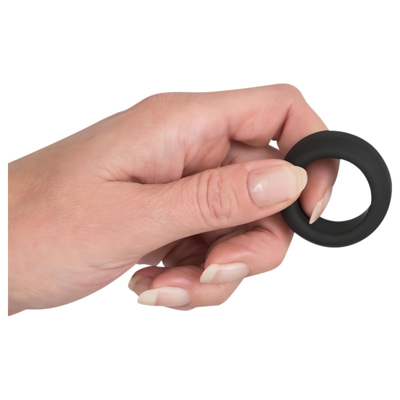 Black Velvets - vastagfalú péniszgyűrű (2,6 cm, fekete) 130397 termék bemutató kép