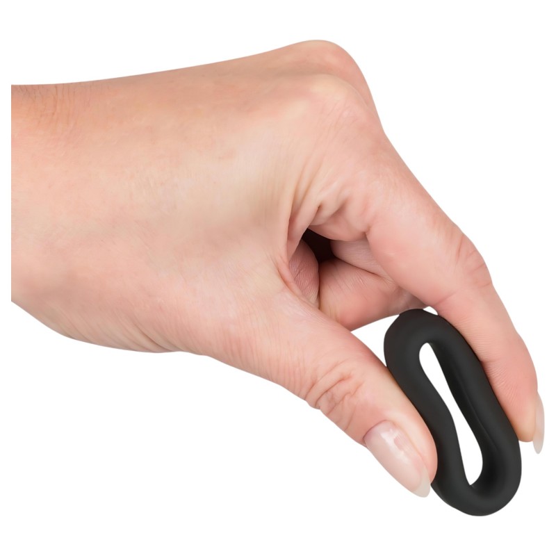 Black Velvets - vastagfalú péniszgyűrű (2,6 cm, fekete) 130398 termék bemutató kép