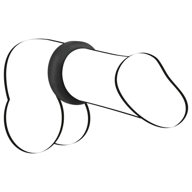 Black Velvets - vastagfalú péniszgyűrű (2,6cm) - fekete 122011 termék bemutató kép