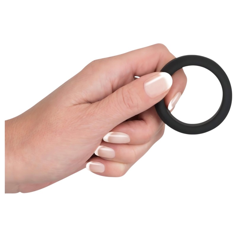 Black Velvets - vastagfalú péniszgyűrű (3,8 cm, fekete) 130408 termék bemutató kép