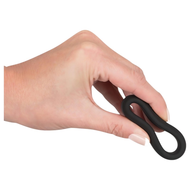 Black Velvets - vastagfalú péniszgyűrű (3,8 cm, fekete) 130409 termék bemutató kép