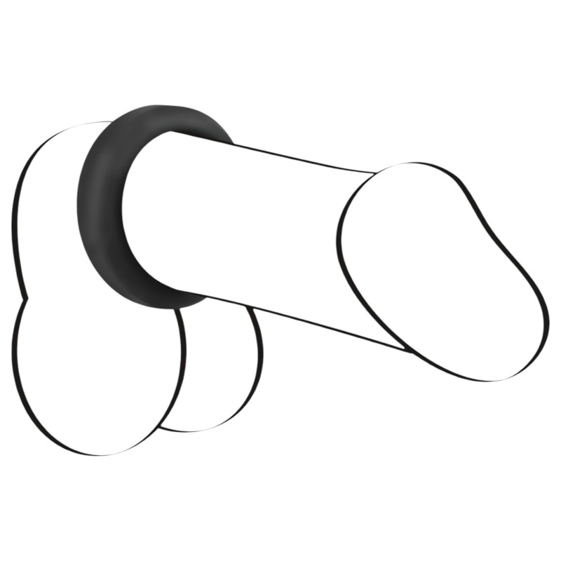 Black Velvets - vastagfalú péniszgyűrű (3,8cm) - fekete 122022 termék bemutató kép