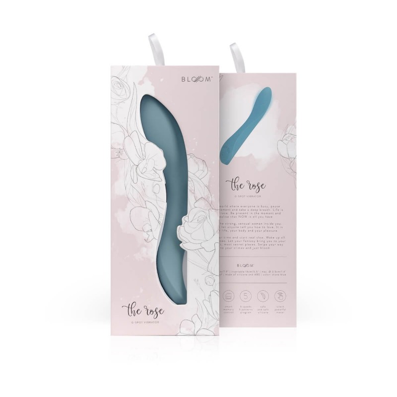 Bloom Rose - akkus, szilikon G-pont vibrátor (türkiz) 58216 termék bemutató kép