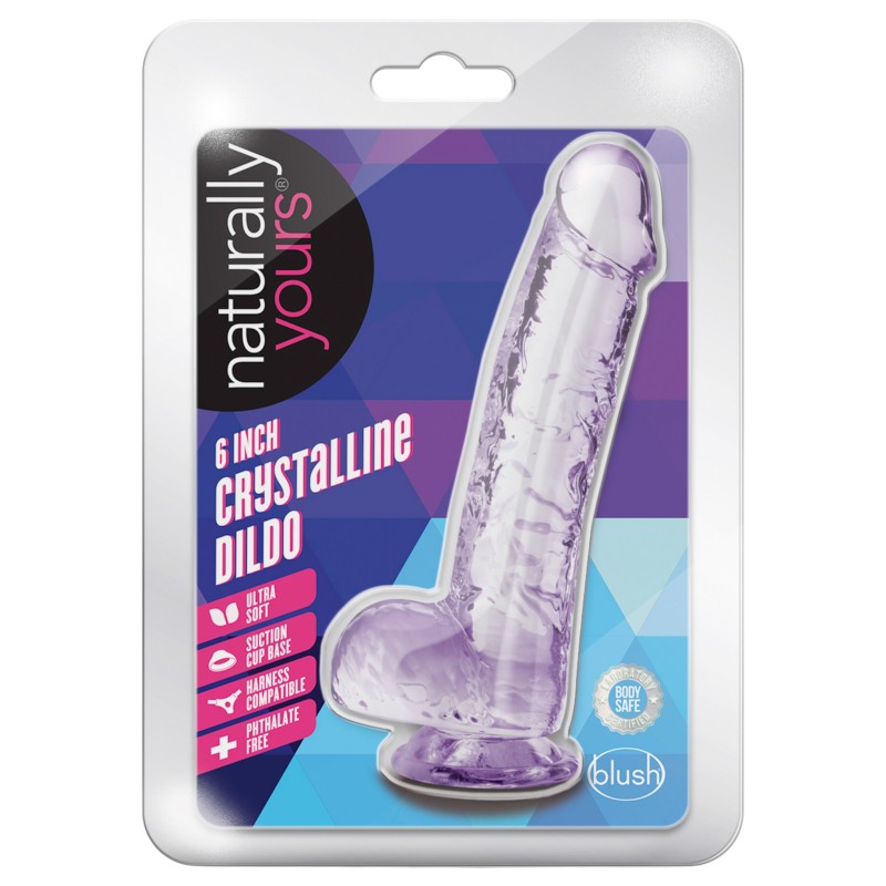 Blush Naturally Yours - kristályos dildó (lila) 139596 termék bemutató kép