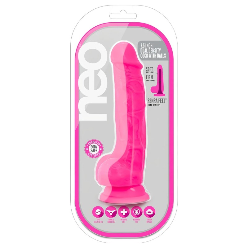 Blush Neo - tapadókorongos dildó - 19cm (pink) 120483 termék bemutató kép