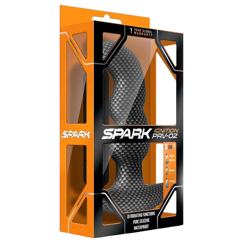 Blush Spark - vízálló anál vibrátor (fekete) 120494 termék bemutató kép