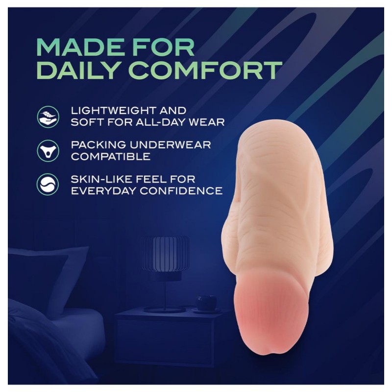 Blush UrSelf Affirm - élethű packer testszínű műpénisz (13 cm) 154147 termék bemutató kép