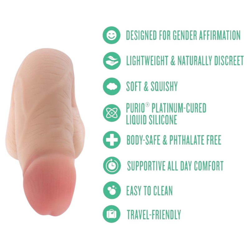 Blush UrSelf Affirm - élethű packer testszínű műpénisz (13 cm) 168425 termék bemutató kép