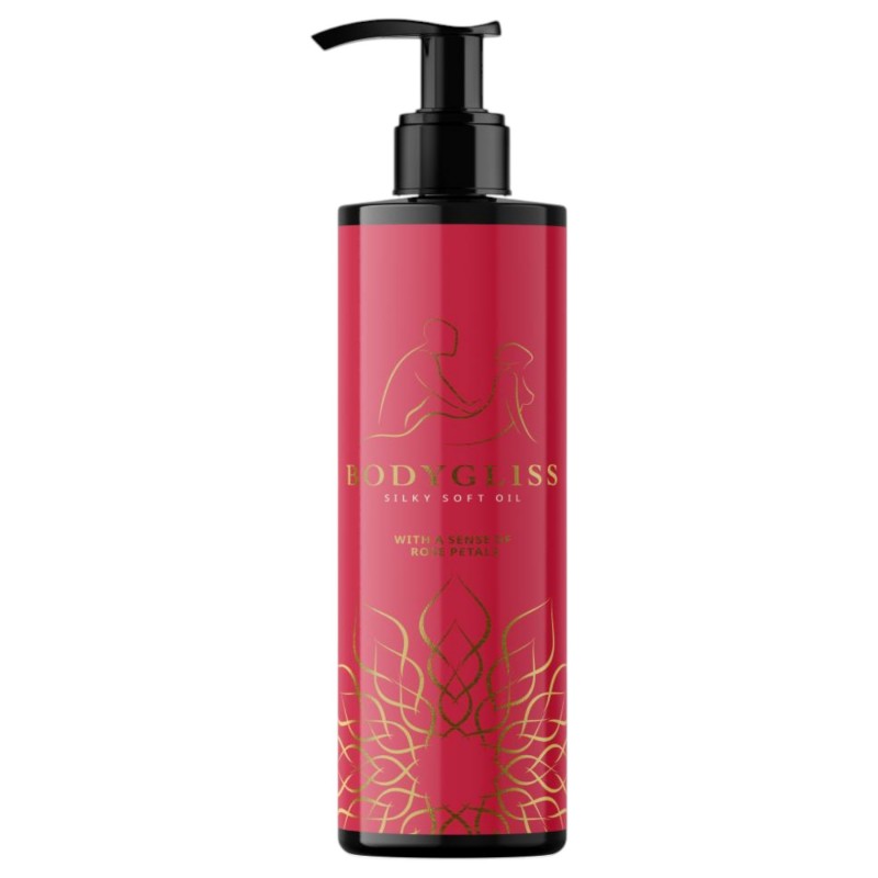 BodyGliss - masszázsolaj és síkosító - rózsa (150 ml) 134423 termék bemutató kép