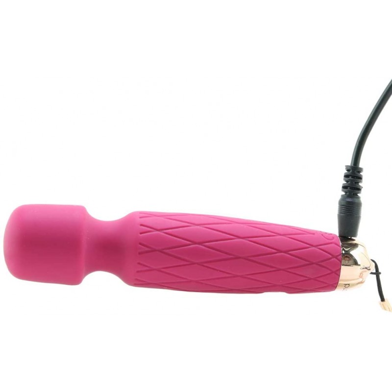 Bodywand Luxe - akkus, mini masszírozó vibrátor (sötétpink) 40886 termék bemutató kép