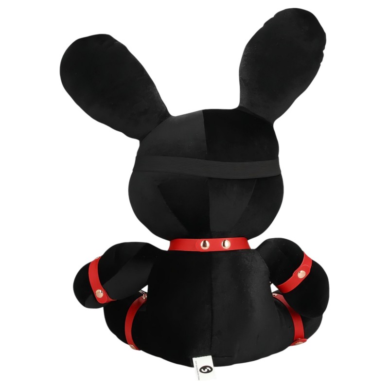 Bondage Rabbit - BDSM nyuszi plüssfigura, vicces ajándék (fekete) 163159 termék bemutató kép
