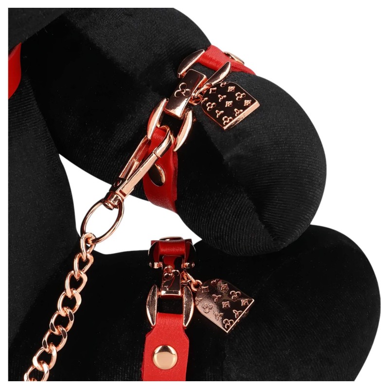 Bondage Rabbit - BDSM nyuszi plüssfigura, vicces ajándék (fekete) 163161 termék bemutató kép