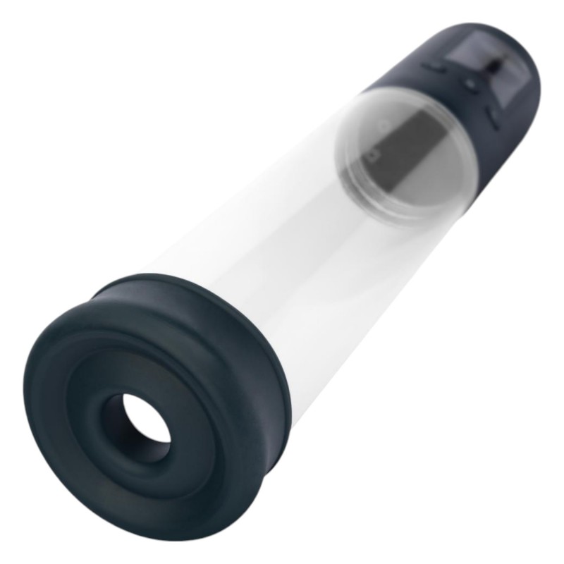 Boners - automatikus LCD péniszpumpa (átlátszó-fekete) 96958 termék bemutató kép