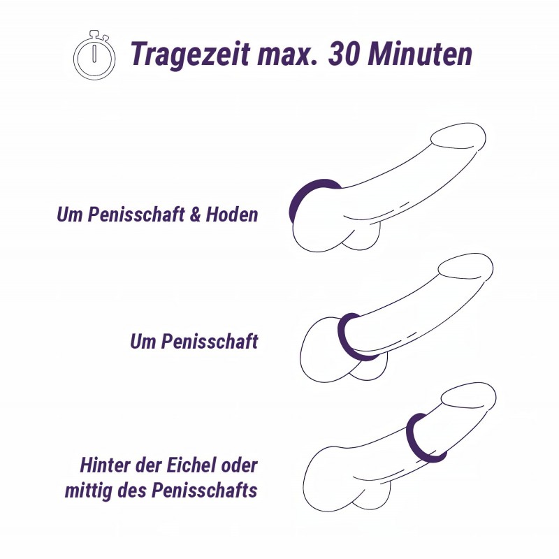 Boners - szilikon péniszgyűrű szett - 6 db (szürke) 132302 termék bemutató kép