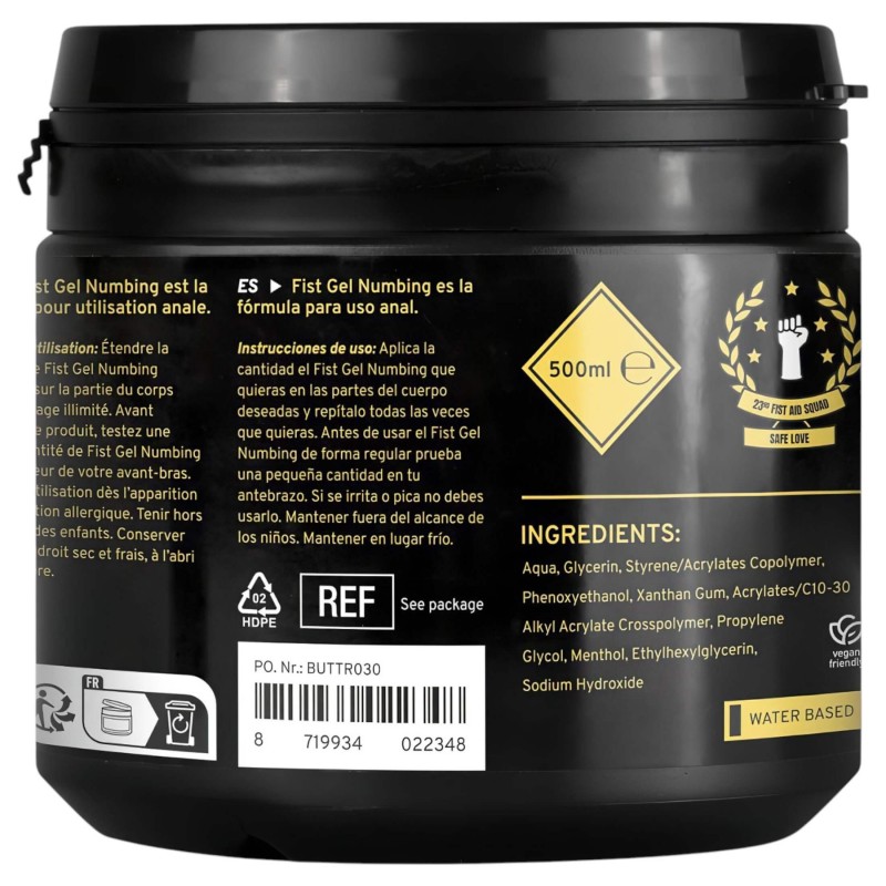 BUTTR - érzéstelenítő öklöző (fisting) gél (500 ml) 133888 termék bemutató kép