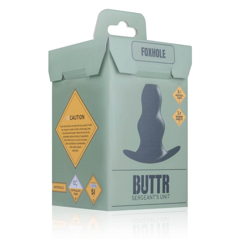 BUTTR Foxhole - üreges análtágító dildó (fekete) 34496 termék bemutató kép