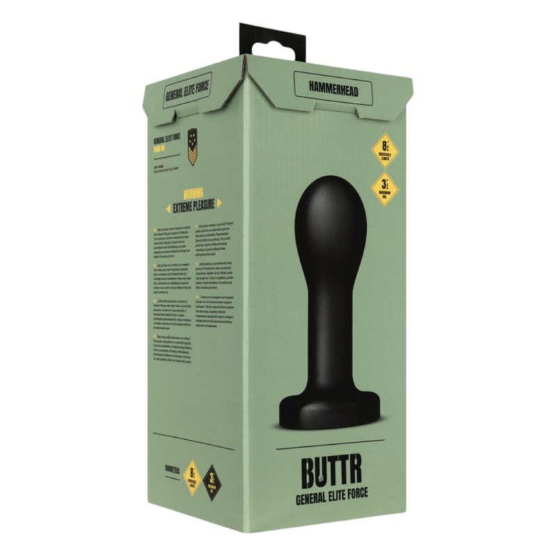 BUTTR Hammerhead - nagy anál dildó (fekete) 97047 termék bemutató kép