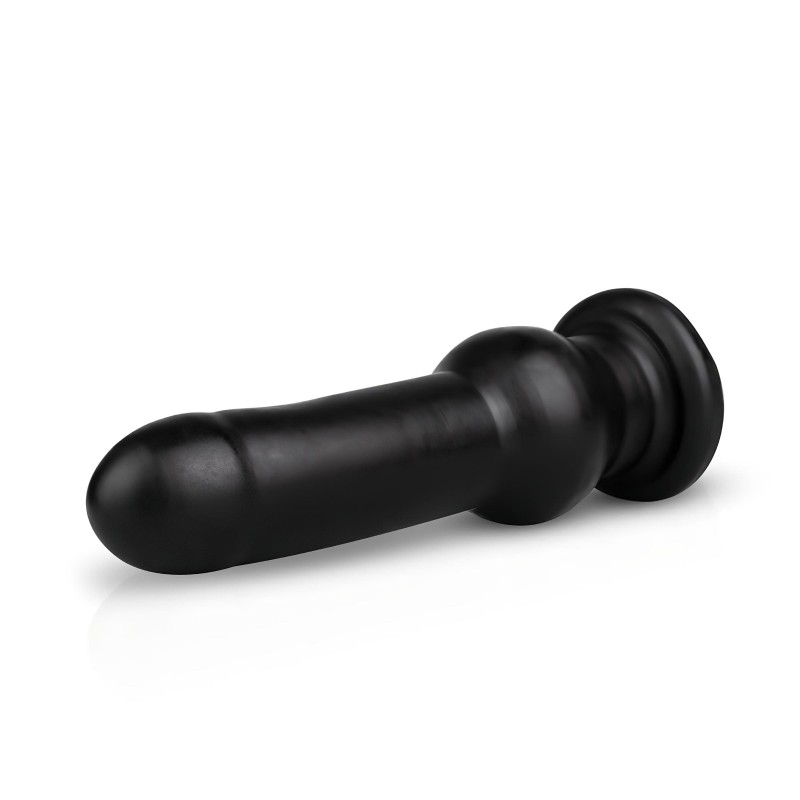 BUTTR Tactical I - tapadókorongos dildó (fekete) 105787 termék bemutató kép