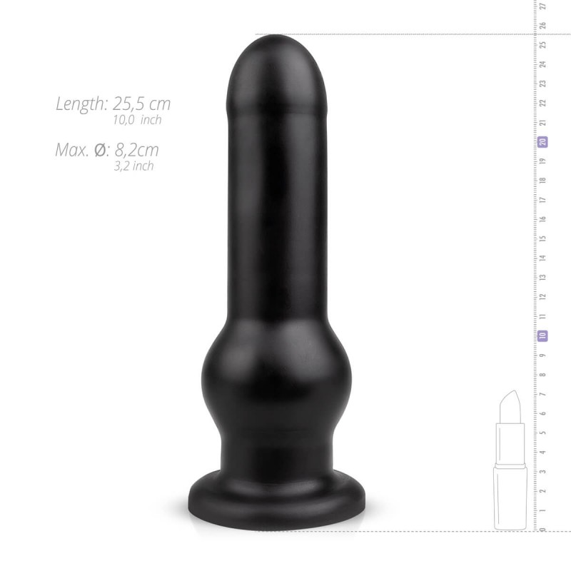 BUTTR Tactical I - tapadókorongos dildó (fekete) 34546 termék bemutató kép