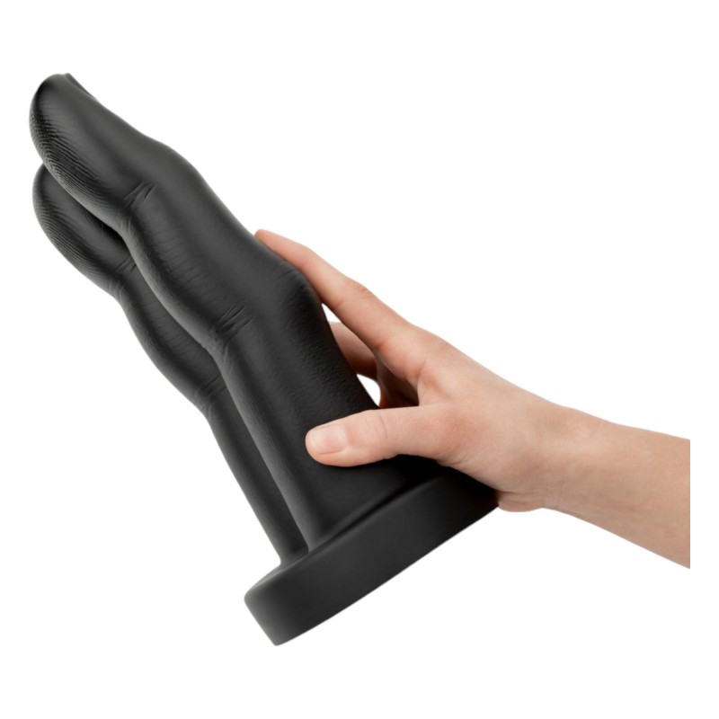 BUTTR Victory - dupla ujj anál dildó (fekete) 97184 termék bemutató kép