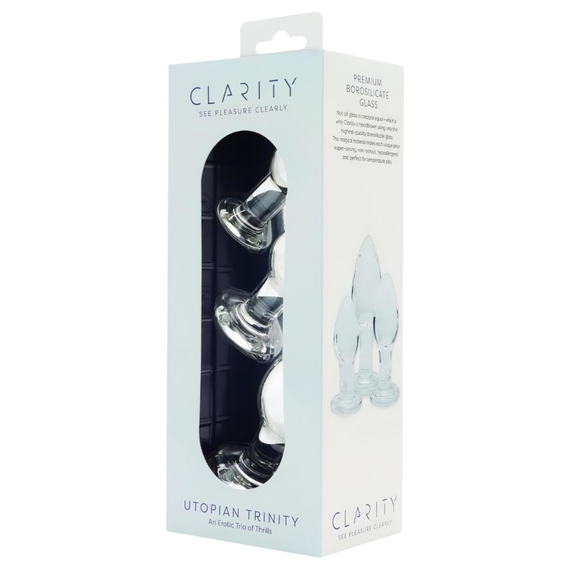 Clarity Utopian Trinity - üveg análkúp szett (átlátszó) 147763 termék bemutató kép