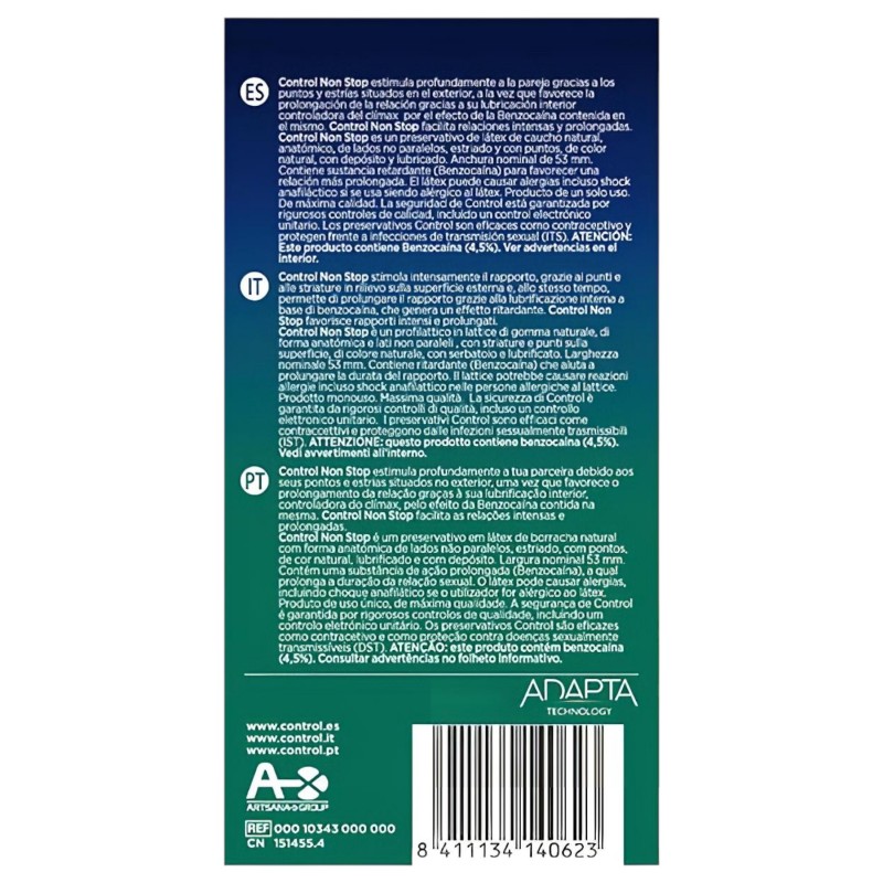 Control - bordázott késleltető hatású óvszer (12db) 109094 termék bemutató kép